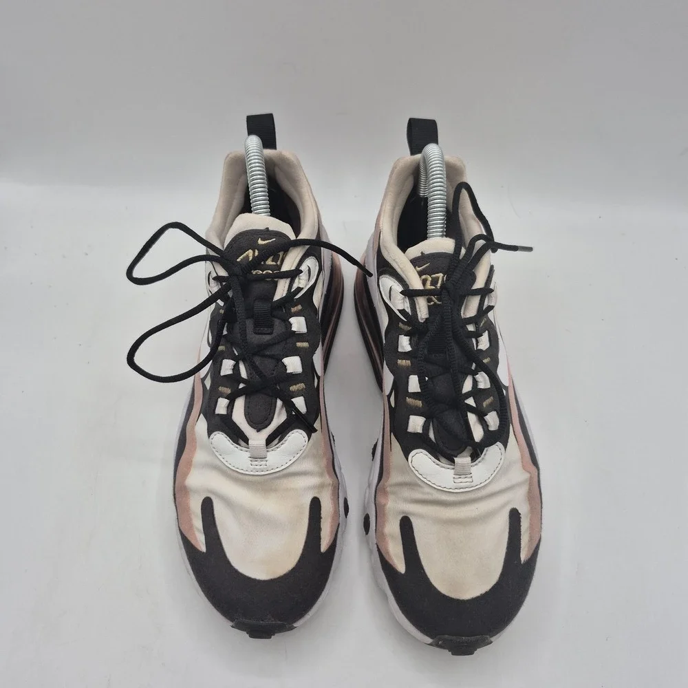Nike Air Max‎ 270 React Shoes Womens Size 8 Pink Black White AT6174-005 Sneakers